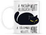 printfashion Macska allergia és férj - Bögre - Fehér (4204385)