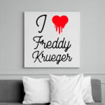 printfashion I love Freddy Krueger - Vászonkép - Fehér (10546856)