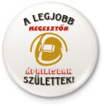 printfashion Hegesztő szülinapja április színes - Kitűző, hűtőmágnes - Fehér (5522508)