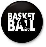 printfashion Basketball - Kosárlabda - Kitűző, hűtőmágnes - Fekete (7159449)