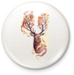 printfashion Watercolor Deer - Kitűző, hűtőmágnes - Fehér (3079079)