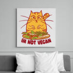 printfashion Nem vagyok vegán - Vászonkép - Fehér (11799175)