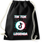 printfashion Tik Tok Legenda - Sportzsák, Tornazsák - Fekete (2134441)