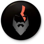 printfashion god of war - Kitűző, hűtőmágnes - Fekete (3098396)