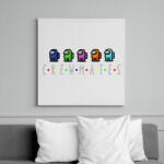 printfashion Among us crewmates 2 - Vászonkép - Fehér (6635062)