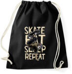 printfashion Skate Eat Sleep Repeat - Sportzsák, Tornazsák - Fekete (365623)