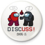 printfashion Among us - Discuss ! - Kitűző, hűtőmágnes - Fehér (4523218)