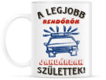 printfashion Rendőr szülinapja január színes - Bögre - Fehér (5718736)