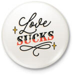 printfashion Love sucks - Kitűző, hűtőmágnes - Fehér (4312797)