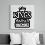 printfashion KINGS are born in November - fekete - Vászonkép - Fehér (6638510)