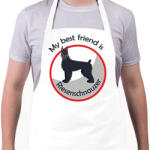 printfashion My best friend - Riesenschnauzer - Kötény - Fehér (6299189)