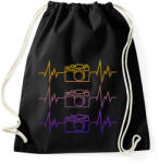 printfashion Fotós szívverés - Sportzsák, Tornazsák - Fekete (16612175)