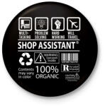 printfashion Shop assistant - Kitűző, hűtőmágnes - Fekete (8809509)