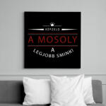 printfashion A mosoly a legjobb smink. - Vászonkép - Fekete (6642880)