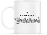 printfashion I love my dachshund - Bögre - Fehér (11848793)