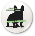 printfashion Francia bulldog - Kitűző, hűtőmágnes - Fehér (13986359)
