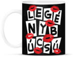 printfashion Csókos legénybúcsú - Bögre - Fekete (5373985)