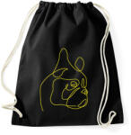 printfashion Boston terrier - vonalas - Sportzsák, Tornazsák - Fekete (7100966)