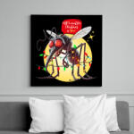 printfashion All I want for Christmas is You! - Vicces karácsonyi szúnyog - Vászonkép - Fekete (15269198)