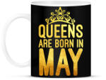 printfashion Queens are born in May - Bögre - Fekete (1475576)