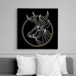 printfashion Szarvas agancs - Vászonkép - Fekete (6655185)