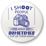 printfashion I shoot people - Kitűző, hűtőmágnes - Fehér (7259600)