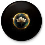 printfashion Arany lótusz - Kitűző, hűtőmágnes - Fekete (14520158)