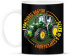 printfashion Traktoros vagyok, neked mi a szupererőd? - Bögre - Fekete (2623568)