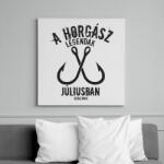 printfashion A horgász legendák - Vászonkép - Fehér (6636846)