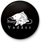 printfashion Ponyt vadászó - Kitűző, hűtőmágnes - Fekete (3102082)