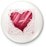 printfashion Búvár szív - Kitűző, hűtőmágnes - Fehér (12663066)