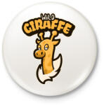 printfashion Wild Giraffe - Kitűző, hűtőmágnes - Fehér (5136411)