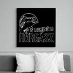 printfashion A legmenőbb horgász - Vászonkép - Fekete (7038501)