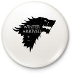 printfashion WINTER HAS ARRIVED - Kitűző, hűtőmágnes - Fehér (3075907)