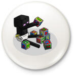 printfashion Minecraft bébi enderman - Kitűző, hűtőmágnes - Fehér (3080654)
