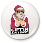printfashion Ajándékozni nem könnyű - Kitűző, hűtőmágnes - Fehér (3082689)