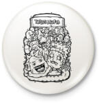 printfashion Tökfej - Kitűző, hűtőmágnes - Fehér (3073615)