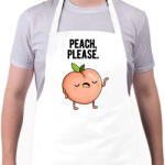printfashion Peach Please - Kötény - Fehér (4908944)