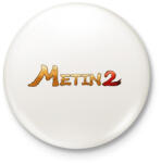 printfashion Metin2 logo - Kitűző, hűtőmágnes - Fehér (3083115)