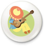 printfashion Mexikó-sombrero-gitár - Kitűző, hűtőmágnes - Fehér (12066650)