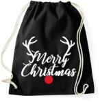 printfashion Merry Christmas - Rudolph - Sportzsák, Tornazsák - Fekete (9676426)