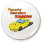 printfashion Porsche Szerelem Száguldás - Kitűző, hűtőmágnes - Fehér (6093336)