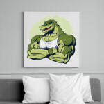 printfashion Kigyúrt krokodil - Vászonkép - Fehér (14949967)