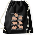 printfashion Capybara áradat - Sportzsák, Tornazsák - Fekete (13946048)