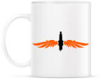 printfashion gyertya-szarny-orange-black - Bögre - Fehér (877600)