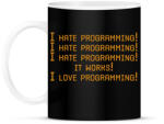 printfashion I hate programming! - Bögre - Fekete (7241064)
