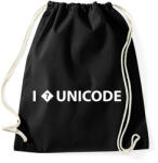 printfashion I love unicode - Sportzsák, Tornazsák - Fekete (1053716)