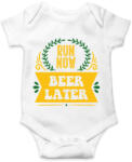printfashion Run now - Beer later - Baba Body - Fehér (7357652)