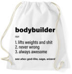 printfashion Bodybuilder jelentése - Sportzsák, Tornazsák - Fehér (8955509)