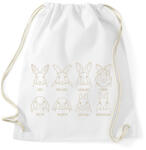 printfashion Nyúl fajták - Sportzsák, Tornazsák - Fehér (13316929)